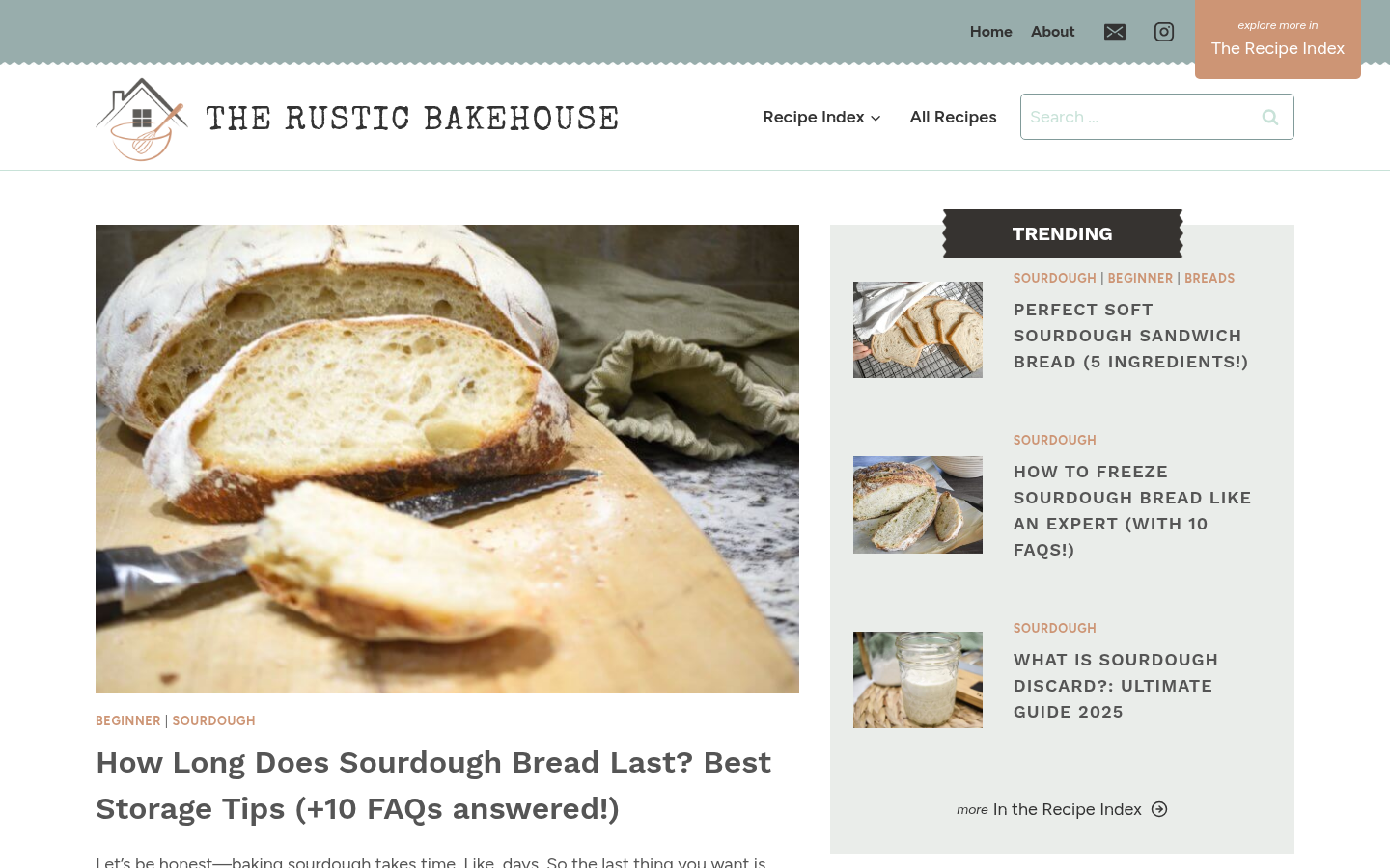 The Rustic Bakehouse product interface.