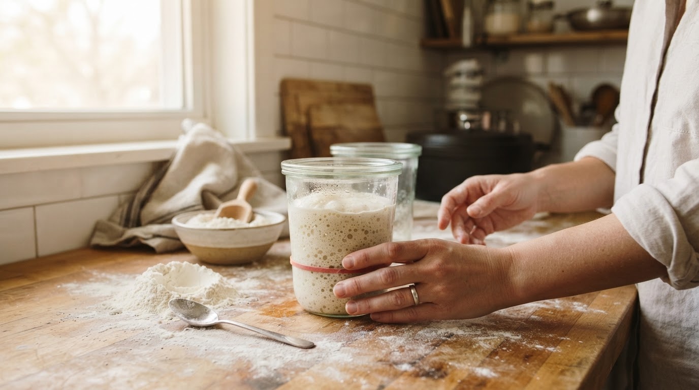 Editorial illustration for sourdough bread not sour enough.