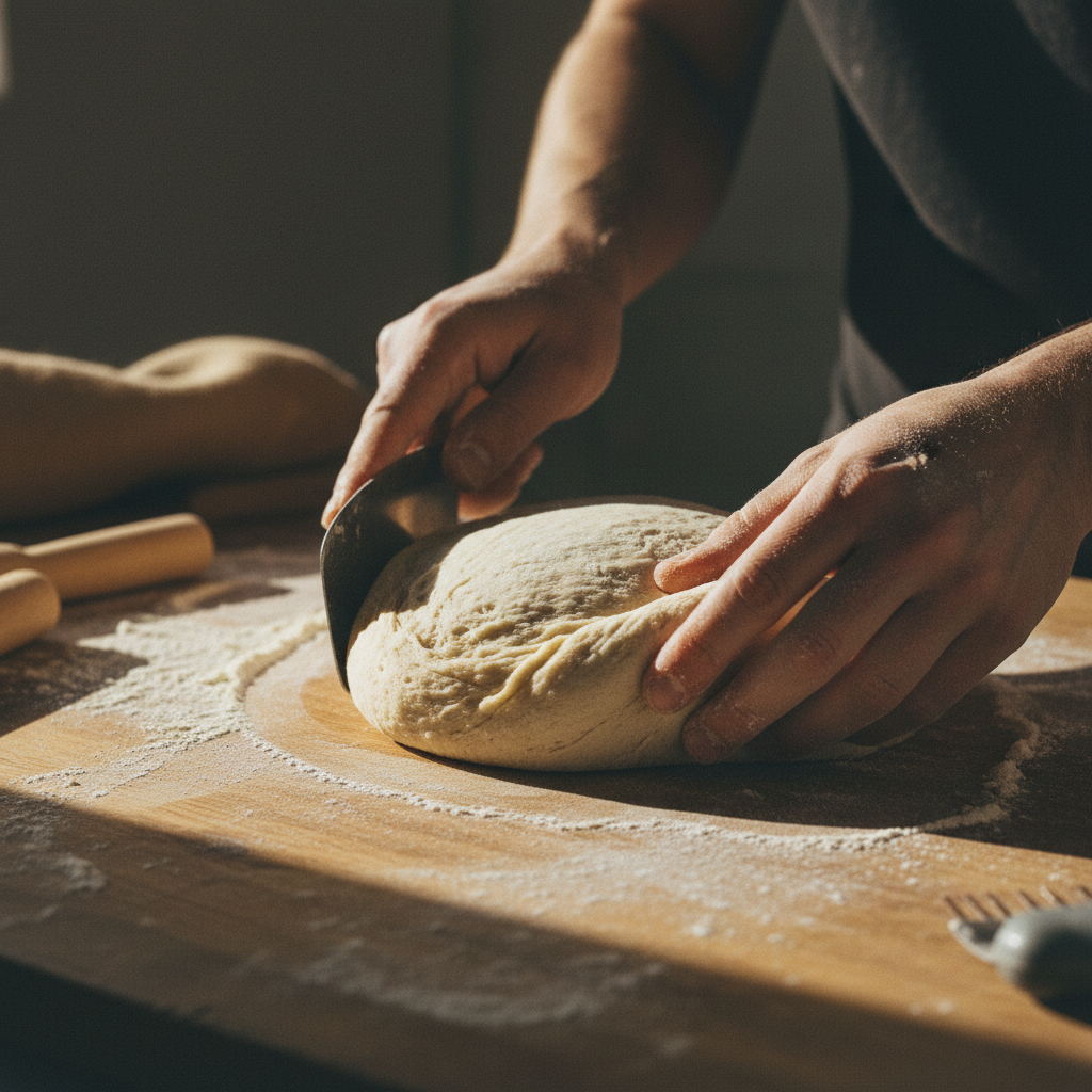 Shaping sourdough dough